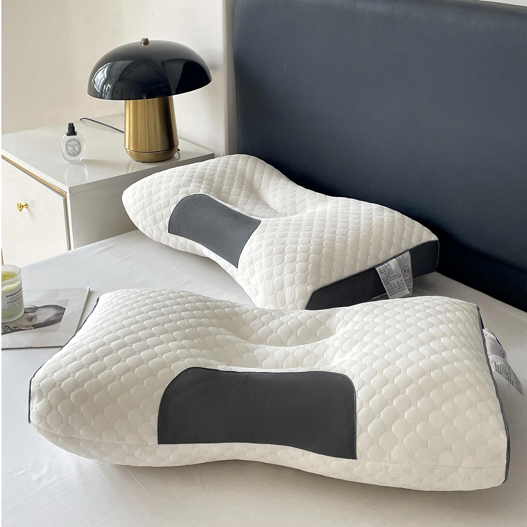 Local warehouse Knitted Massage Neck Pillow For Sleeping Soft, Adjustable Ergonomic Orthopedic Contour Support 2