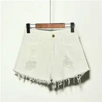 2025 New High Waist Tassel Broken Denim Shorts Female Summer Korean Version Raw Edge Wide Leg Loose Plus Size Jean Shorts Women 2