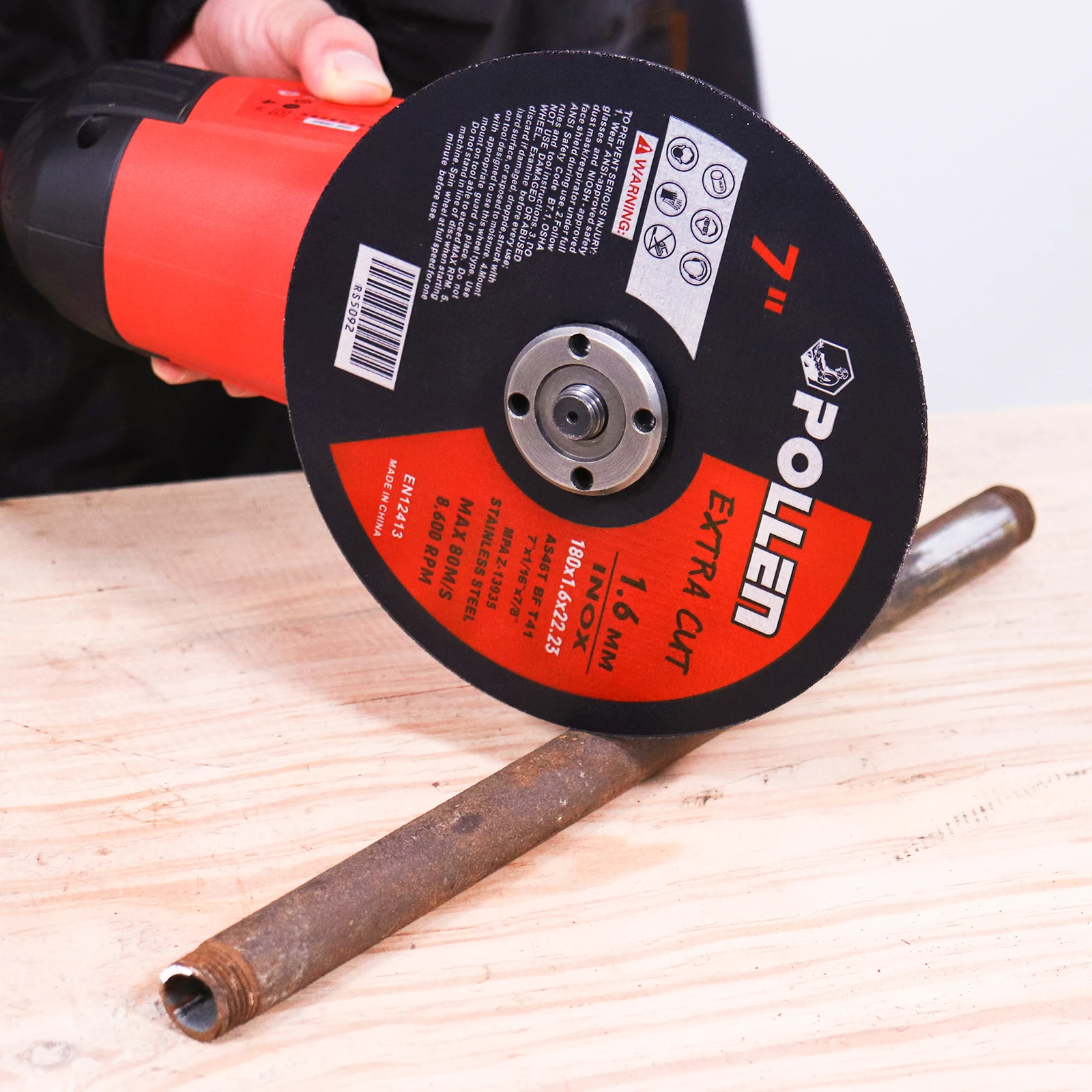 7 Zoll 180 mm Trennscheibe Metall Trennscheibe Scheibe für Winkelschleifer Metall Eisen Trennsäge Scheibe 1–2 Stück – Detail 11