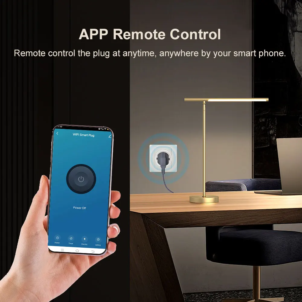 Tuya WiFi Smart Plug 16A/20A EU Smart Socket With Power Monitor Timing Smart Lif