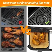 Disposable Air Fryer Paper Non-Stick Kitchen Baking Airfryer Mat Oilproof Micro-wave Barbecue Pad Baking Paper Liner Accessories 5