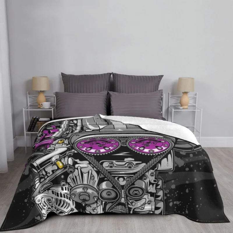 

Engine Blanket Jdm Car Drift Turbo Plush Warm Flannel Fleece Throw Blanket For Sofa Bedspread Quilt Travel Customized