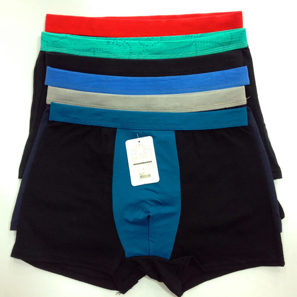 

10pcs men panties youth mid-waist color matching boxers underwear