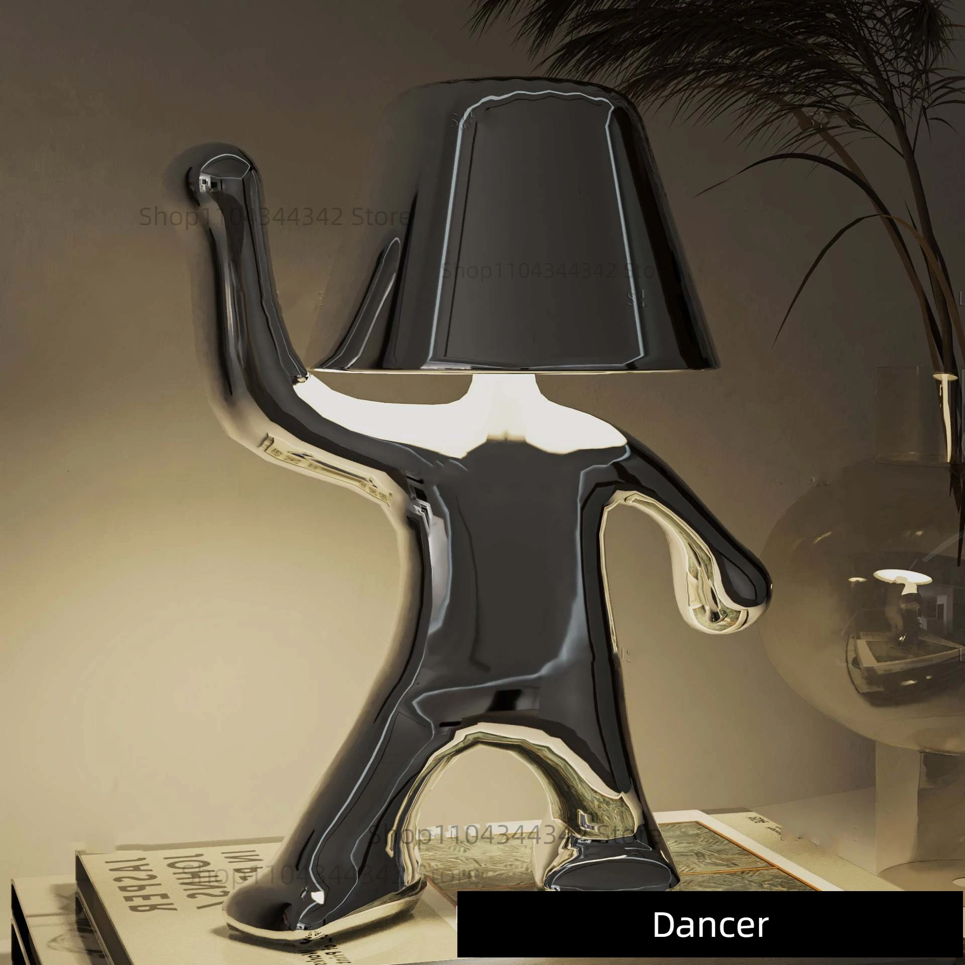 Electroplated statue table lamps are used for living rooms, bedrooms, offices, study rooms, handicrafts, and new home decor