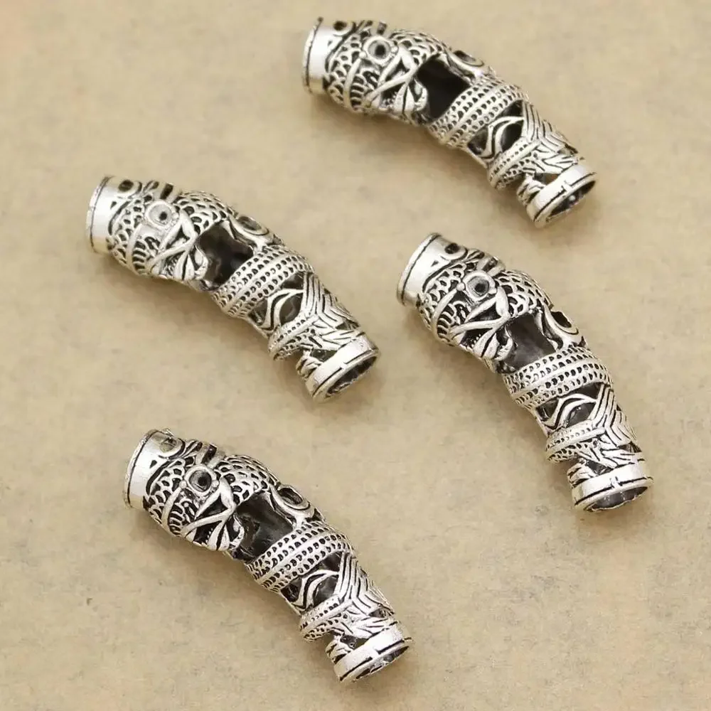 Bronze Norse Viking Celtic Beard Beads Rings, Medieval Dwarf Dreadlock Pirate Hair Beads, Pagan Jewelry In Kenya