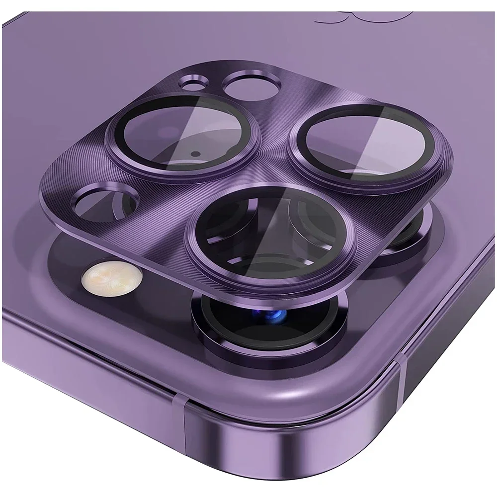 Purple Tempered Glass Camera Lens Protector Accessory