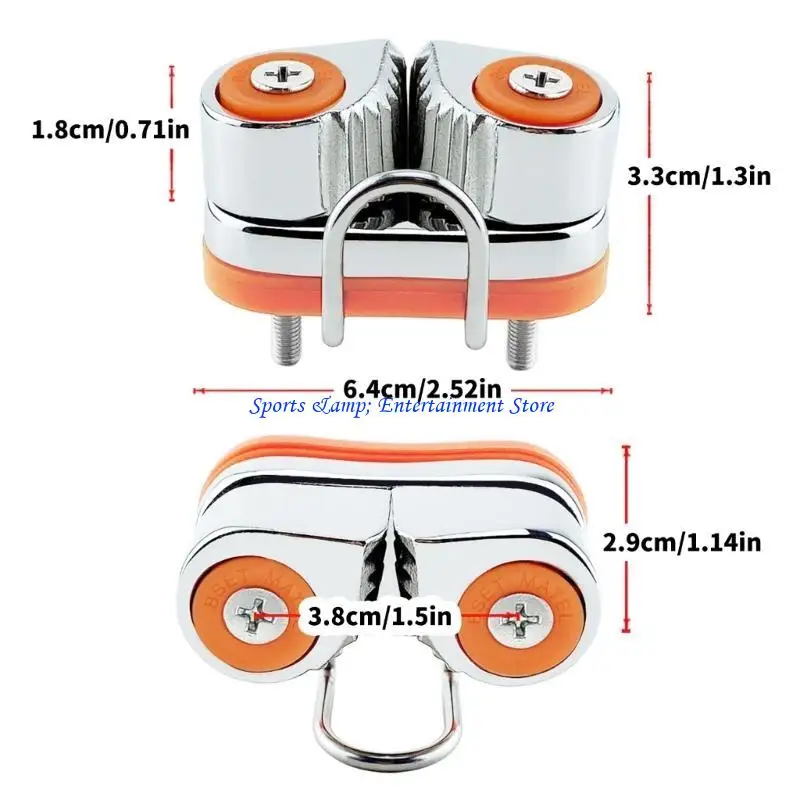 G7NF 스테인레스 스틸 보트 빠른 진입 캠 선도 링이있는 클리트 볼 베어링 로프 클램프 로프 Fairlead 액세서리