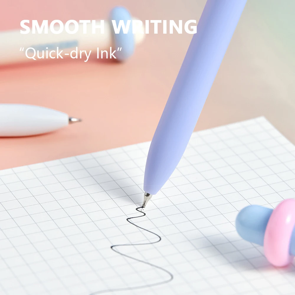 4 Pcs/Set Creative Cloud Design Gel Pen 0.5mm Black Ink Writing Pens for School Student Study Exam Stationery Supplies