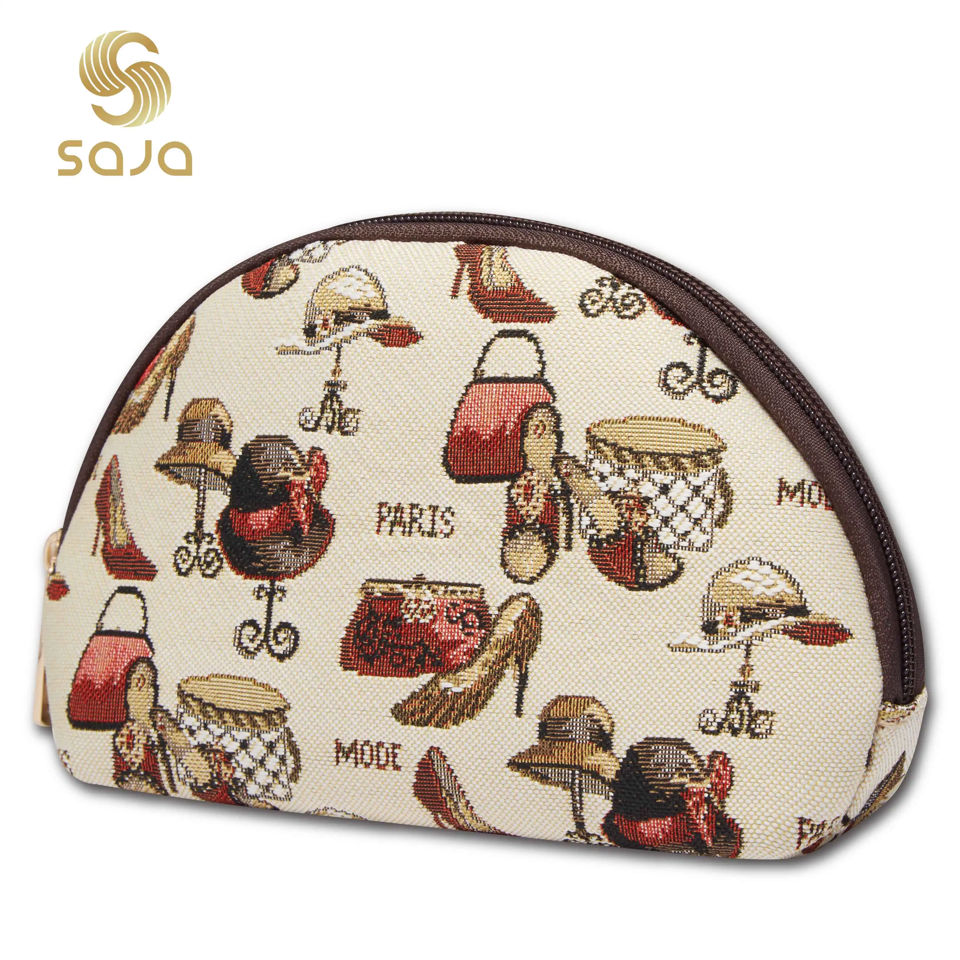 SAJA Women Makeup Bag Tapestry Cosmetic Bag Travel Shoe & Hat Storage Organizer Pouch Wallet Beauty Make Up Case Bag for Ladies