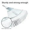 Expandable Gardening Rake Metal Leaves Rake Adjustable Garden Rake for Yard 2