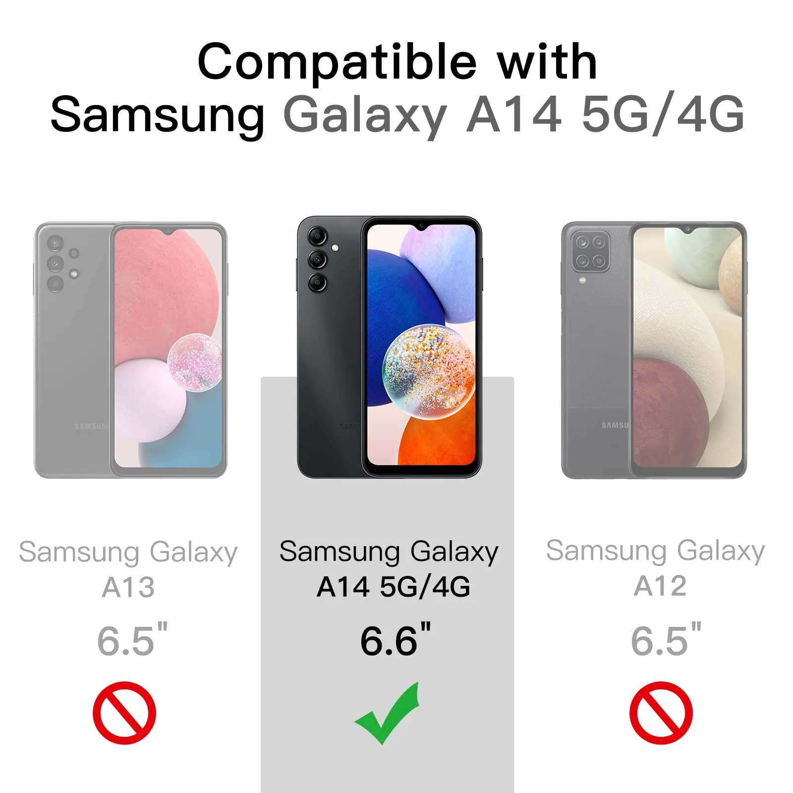 Displayschutzfolie für Samsung Galaxy A14 5G 4G, gehärtetes Glas, HD, kristallklar, 9H, hohes Aluminium, Anti – Detail 2