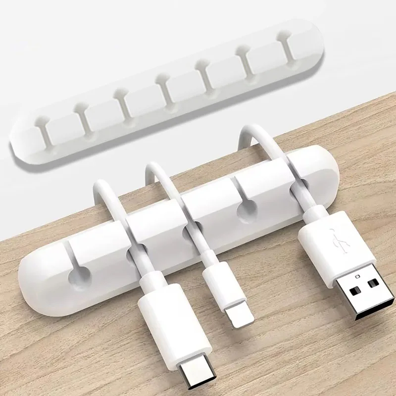 Cable Organizer Cable Tie Cable Clip Kabel Houder Clips Kabel Organizer Siliconen Usb Winder Management Clips Zelfklevend Voor Muis Toetsenbord Headset