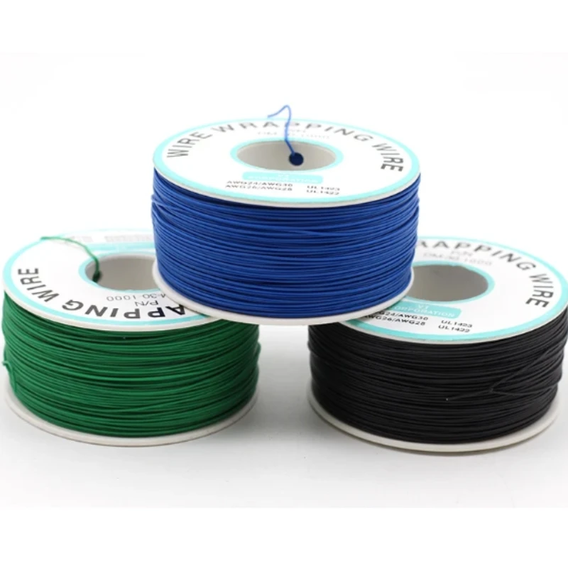 AWG30 Wrapping Wire Single Strand Copper Cable Electrical for Laptop Motherboard PCB Solder 250 meters copper wrapping wire