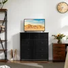Dresser for Bedroom with 9 Drawers, Clothes Drawer Fabric Closet Organizer, Cloth Dresser with Metal Frame and Wood Tabletop 2