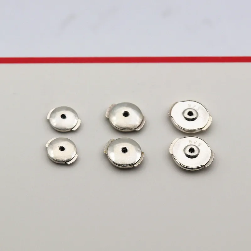 Solid 925 Sterling Silver Locking Earring Backs, 4 Pairs