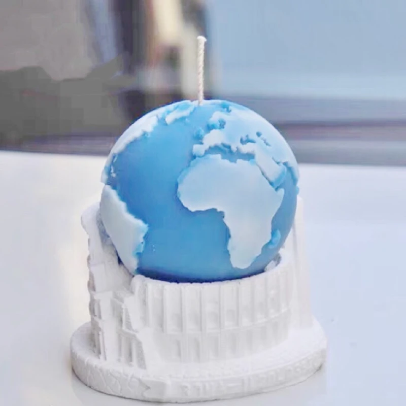 3D Earth Moon Silicone Candle Mold DIY Creative Space Candle Making Handmade Soap Resin Clay Mold Gifts Art Craft Home Decor