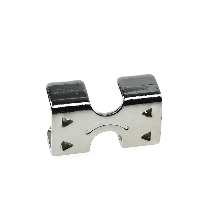 1pc Nickle plated Double Rope Clamp Sturdy Metal Loop End Clip Lightweight Cord Horse equipment Equestrian equipment