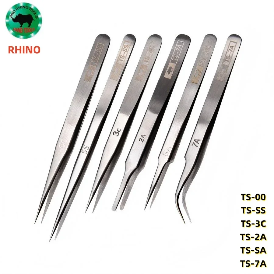 Japan RHINO TS-00 TS-2A TS-3C TS-7A TS-SA TS-SS Tweezers for Watch Mobile Phone Electronics Jewelry Repair Hand Tools precision tweezers,esd anti static tweezers,soldering tweezers,phone repair tweezers