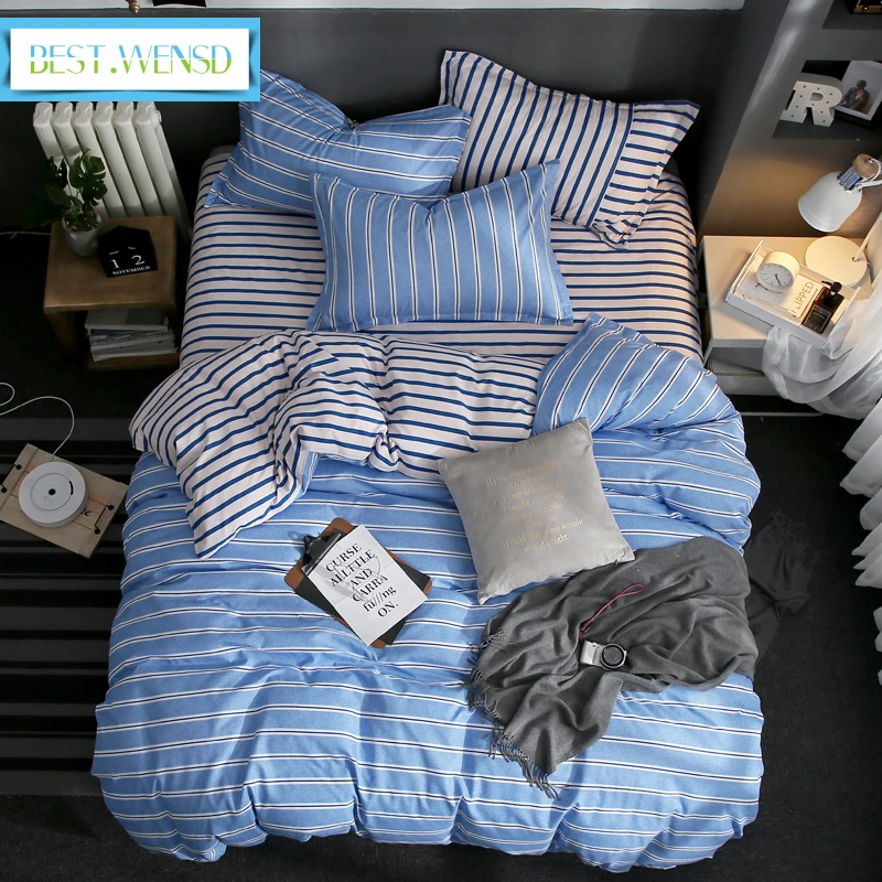 Bedclothes Stripe Bedding Set 1pcs Duvet Cover/quilt Cover/comforter Cover Size 150*200/180*200/200*230/220*240 Dekbed Overtrek - Duvet - AliExpress