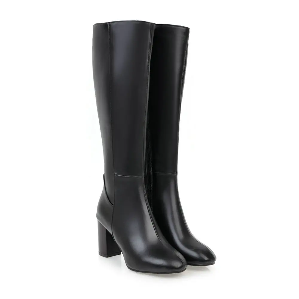 Women Boots Over Knee Shoes Luxury Designer Zipper Clogs Platform Over-the-Knee High Heel Fashion Rubber Ladies Solid Fabric Women High Heel Boots