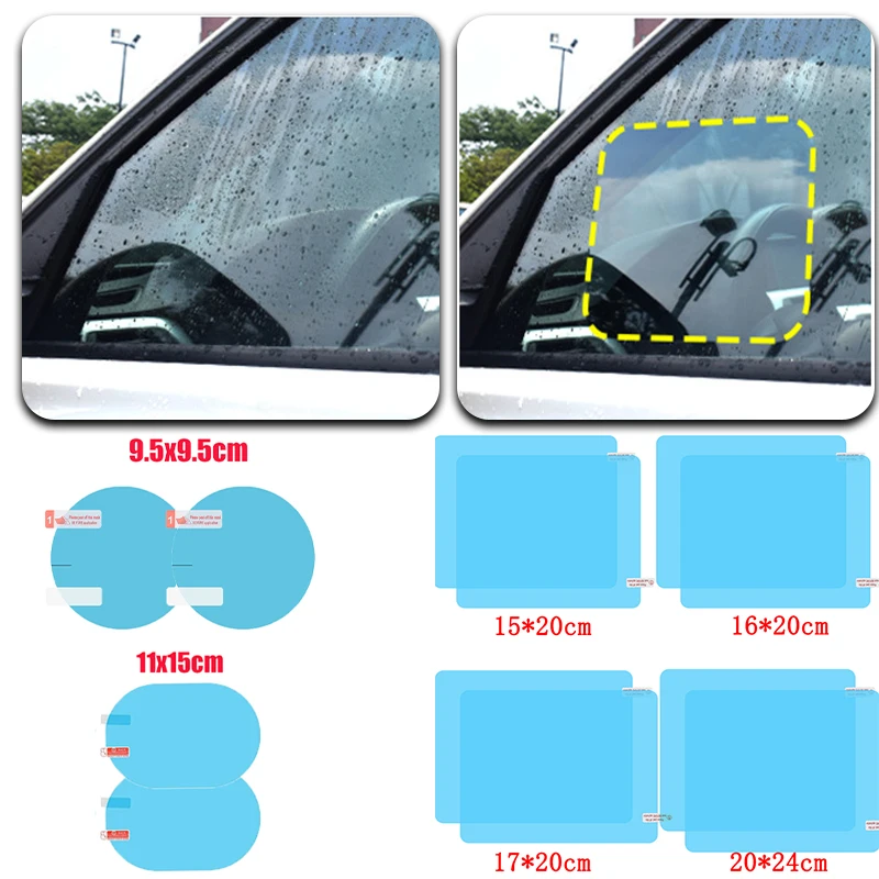 

Car Rearview Mirror Rainproof Film Window Glass Anti-fog Waterproof Stickers Rainy Day Safe Driving Auto Sticker Accessories
