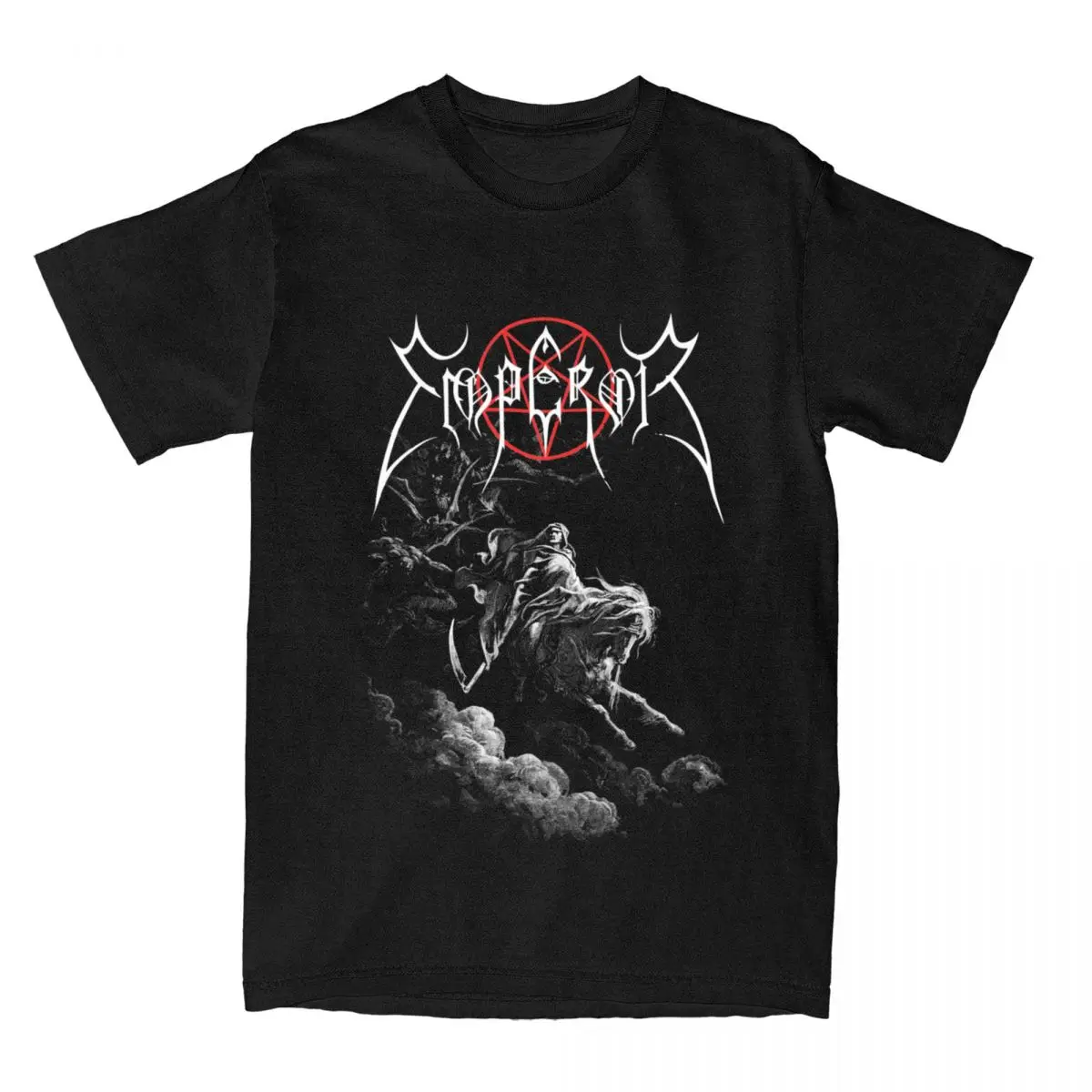 Maglietta Uomo Donna Emperor Band Black Metal Merch Fashion Cotton Maglietta Manica Corta O-Collo Maglietta Di Grandi Dimensioni