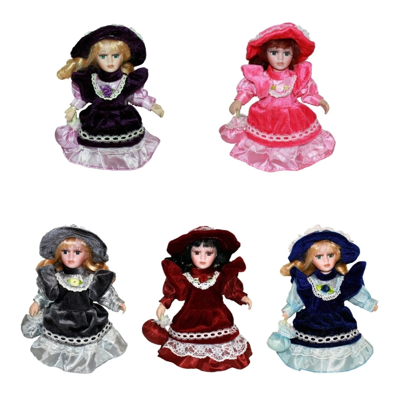 8inch Victorian Porcelain Female for Room Decorations Great Gift for Kids Collectable Gift Decorative Ceramic Dropship afro female for head shape keychain blanks diy heat transfer keychains blank for diy sublimation keyrings decorations