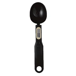 Precision Digital Kitchen Scale - LCD Display Mini Spoon for Accurate Food and Ingredient Measurement (Black)
