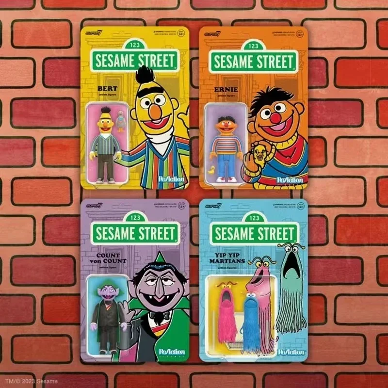 

Spot goods Super7 Sesame Street 3.75-inch Doll Handheld Card Authentic Action Figures