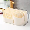 Rotating Pencil Organizer Large Capacity Round Desktop Storage Holder with 6 Compartments 360° Turntable Lipastick Organizer 3