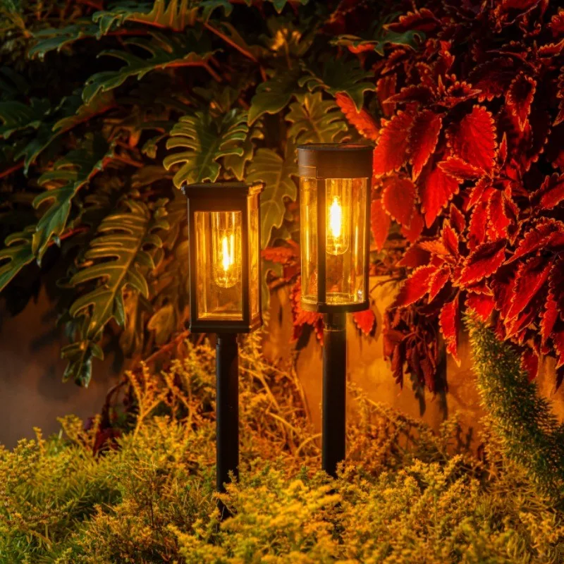 Solar Pathway Warm Lights Outdoor Waterproof Solar Powered Garden for Walkway Ya