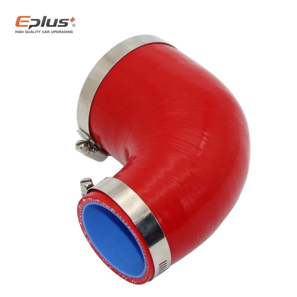 Silicone Hose Universal 90 Degrees Reducer Braided Tubing Car Intercooler Turbo Mechanical Plumbing Connecting Red Multi Size