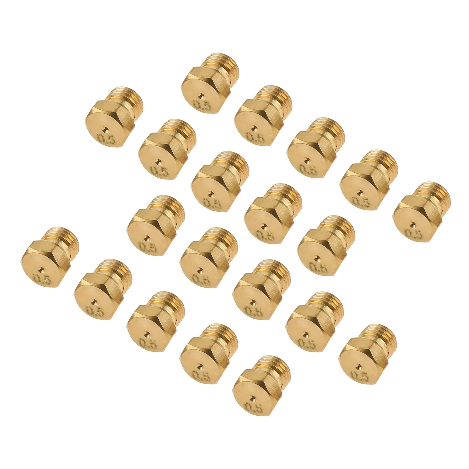 LP Gas Conversion Kit 20Pcs M6x0.75mm/0.5mm Brass Jet Nozzle for Propane LPG Natural Gas Pipe Water Heater DIY Burner Parts gas burner nozzle gas conversion kit