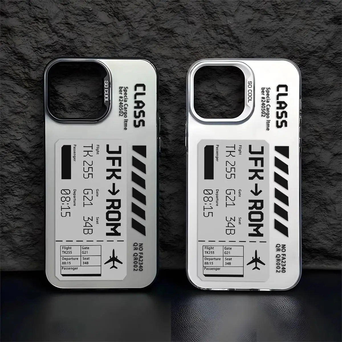 Deluxe Plane Ticket Design Matte Shockproof Phone Case