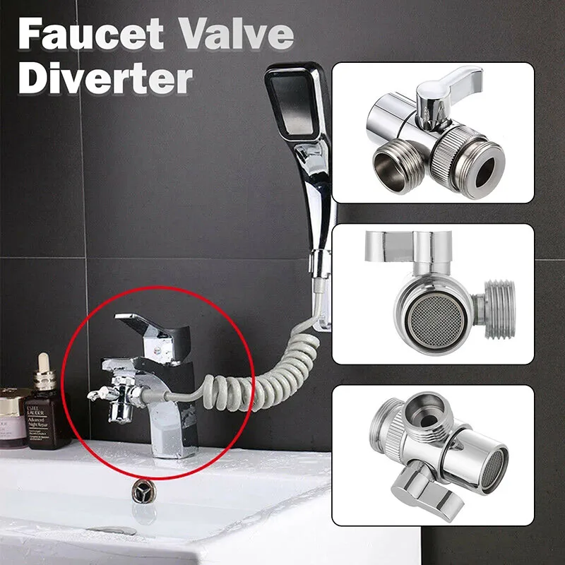 Description Picture 4 of item3-way Sink Faucet Splitter Diverter Valve Connector Zinc Alloy Toilet Water Tap Adapter Kitchen Bathroom Shower Accessories