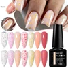 MEET ACROSS 12PCS/SET Quick Extension Gel For Nails Gold Pink Red Foils Semi Permanent Nail Art Gel Varnishes Manicure Kits 5