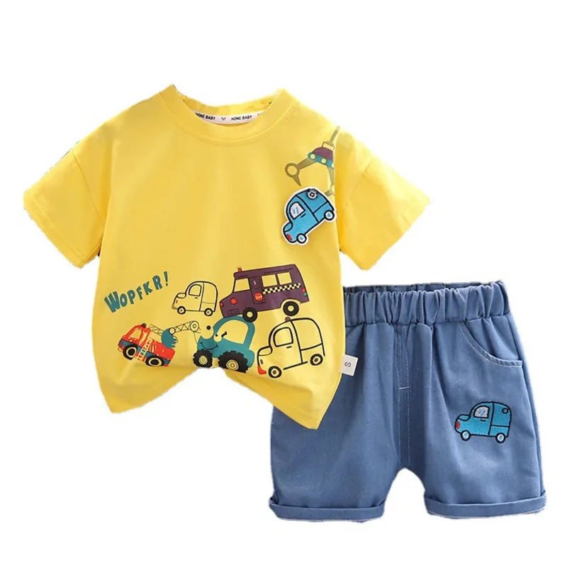 

New Summer Baby Girl Clothes Suit Children Boys Casual T-Shirt Shorts 2Pcs/Sets Toddler Outfits Infant Costume Kids Tracksuits