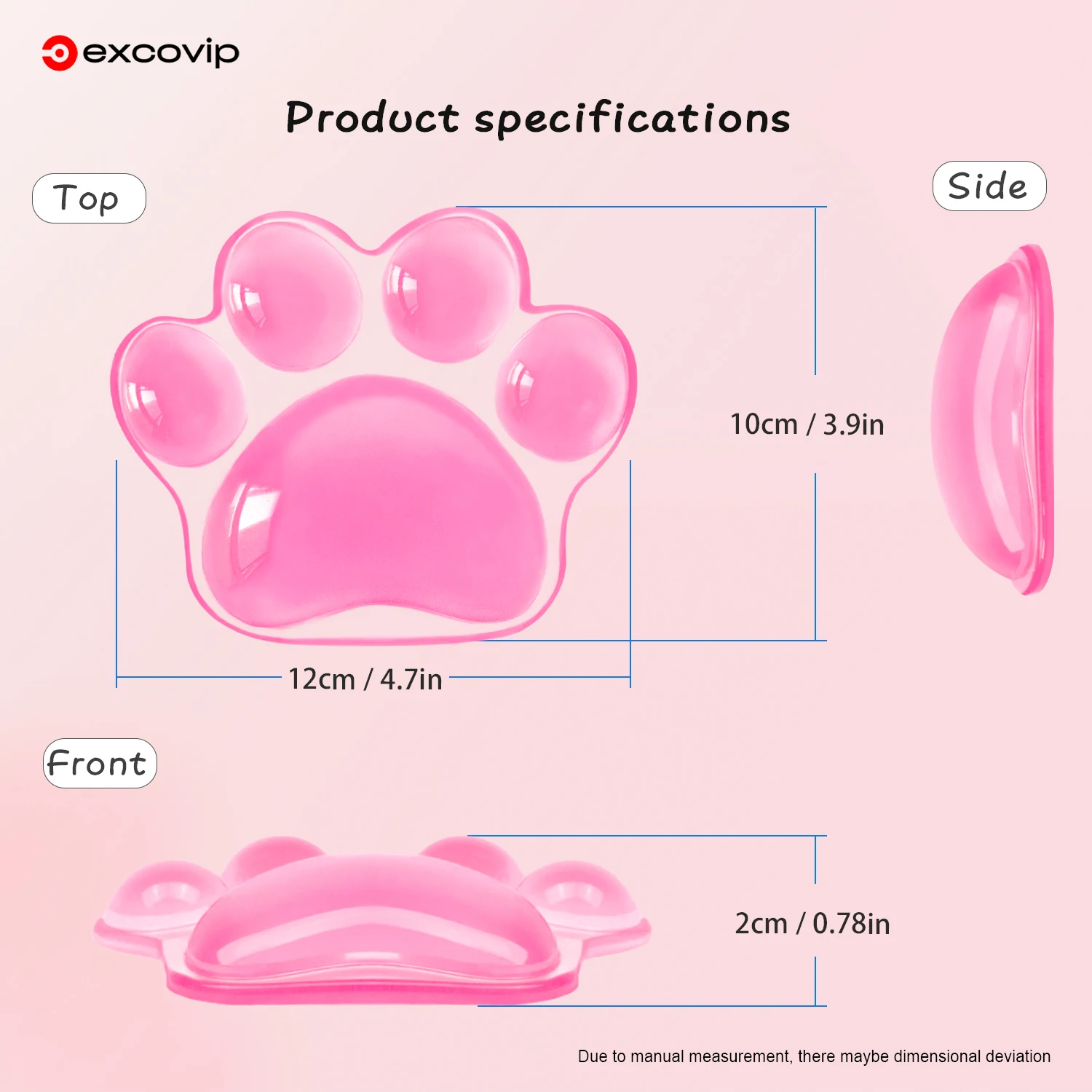 Exco-mouse Pad com Base Antiderrapante Almofada de Silicone Macio para Escritório e Jogos - Imagem 5