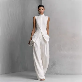 Cotton Linen Women Pants Set 1