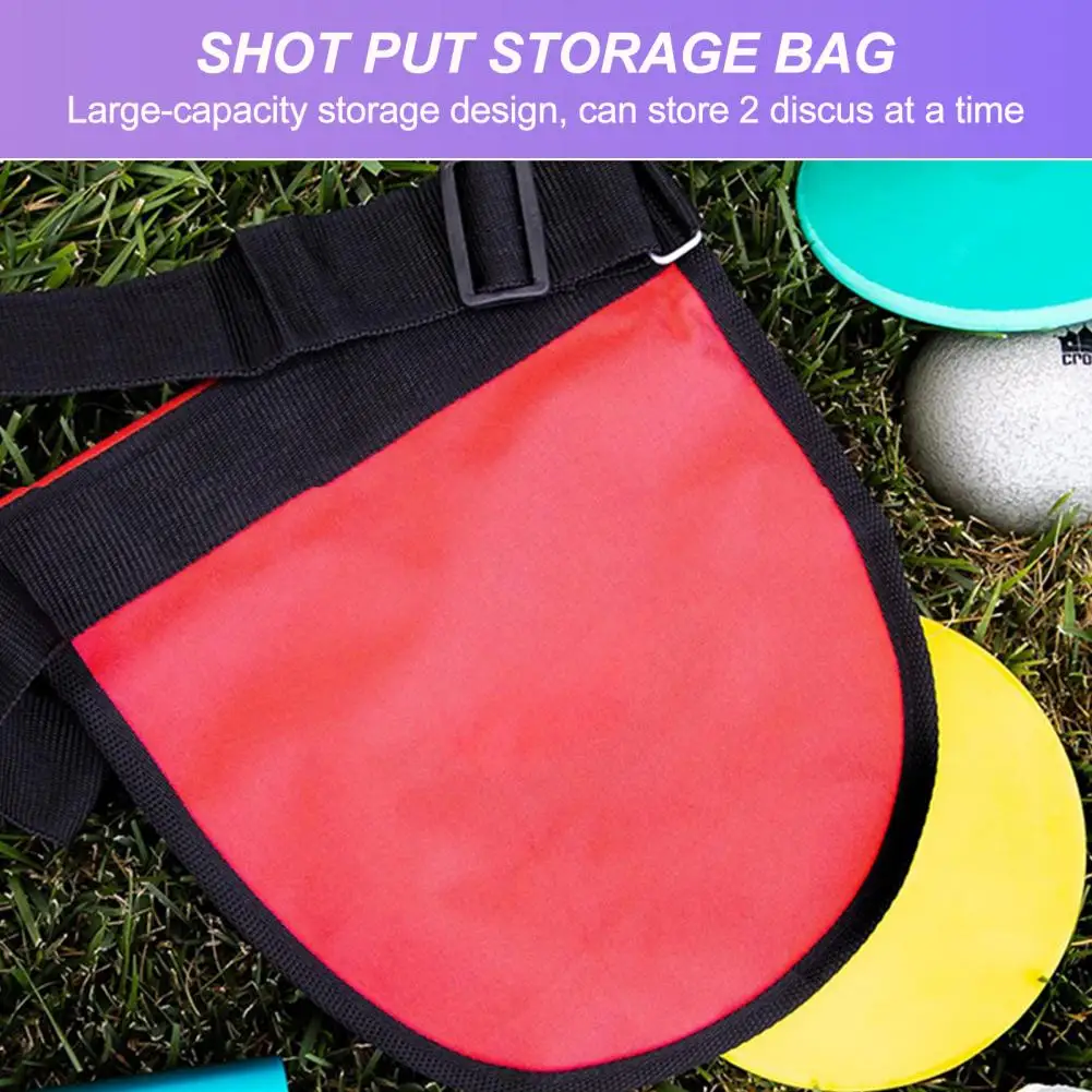 Discus Storage Bag Oxford Cloth Adjustable Strap Sports Track And Field Shot Put Throwing Discus Carrier Shoulder Pouch Handbag