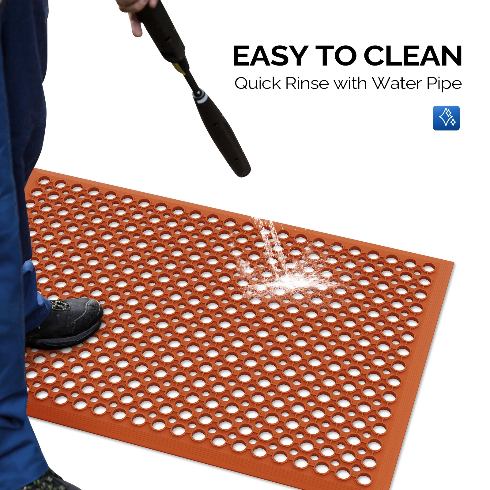 Rubber Red 61*91.4*1.2cm Rubber Floor Mat 2
