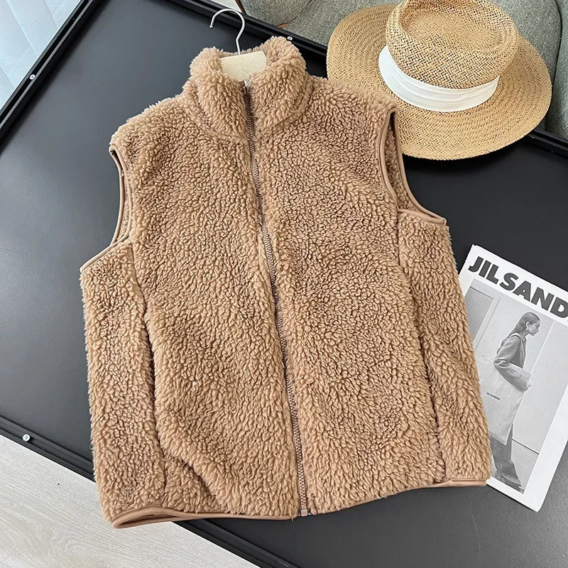 Autumn and Winter Hot Style Lamb Velvet Loose Vest