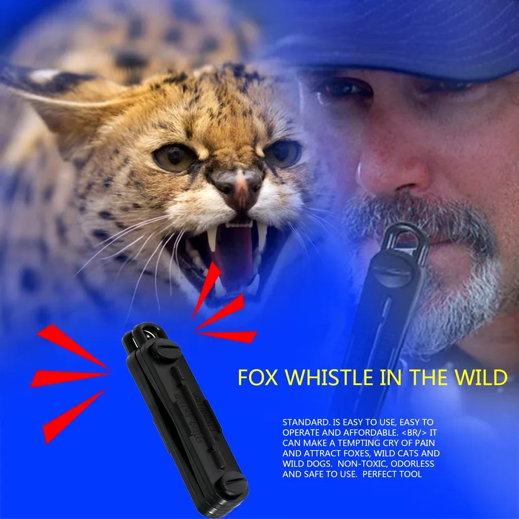Appel renard sifflet noir chasse - leurre prédateur lapin lampe accessoire extérieur efficace