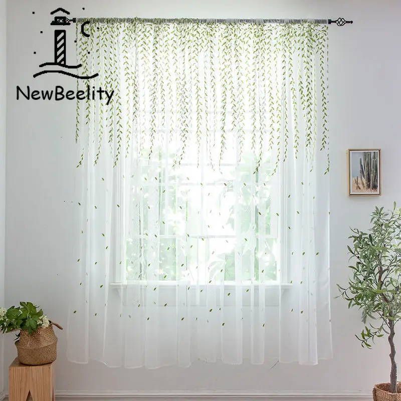 

Small Curtains for Living Dining Room Bedroom Fresh No Punch Gauze Curtain Half Blackout Simple