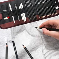Набор для рисования, 29–70 шт., набор для рисования — товары для творчества, для взрослых художников с 3-цветным альбомом для рисования, графитом, пастелью, угольными карандашами — изображение 6