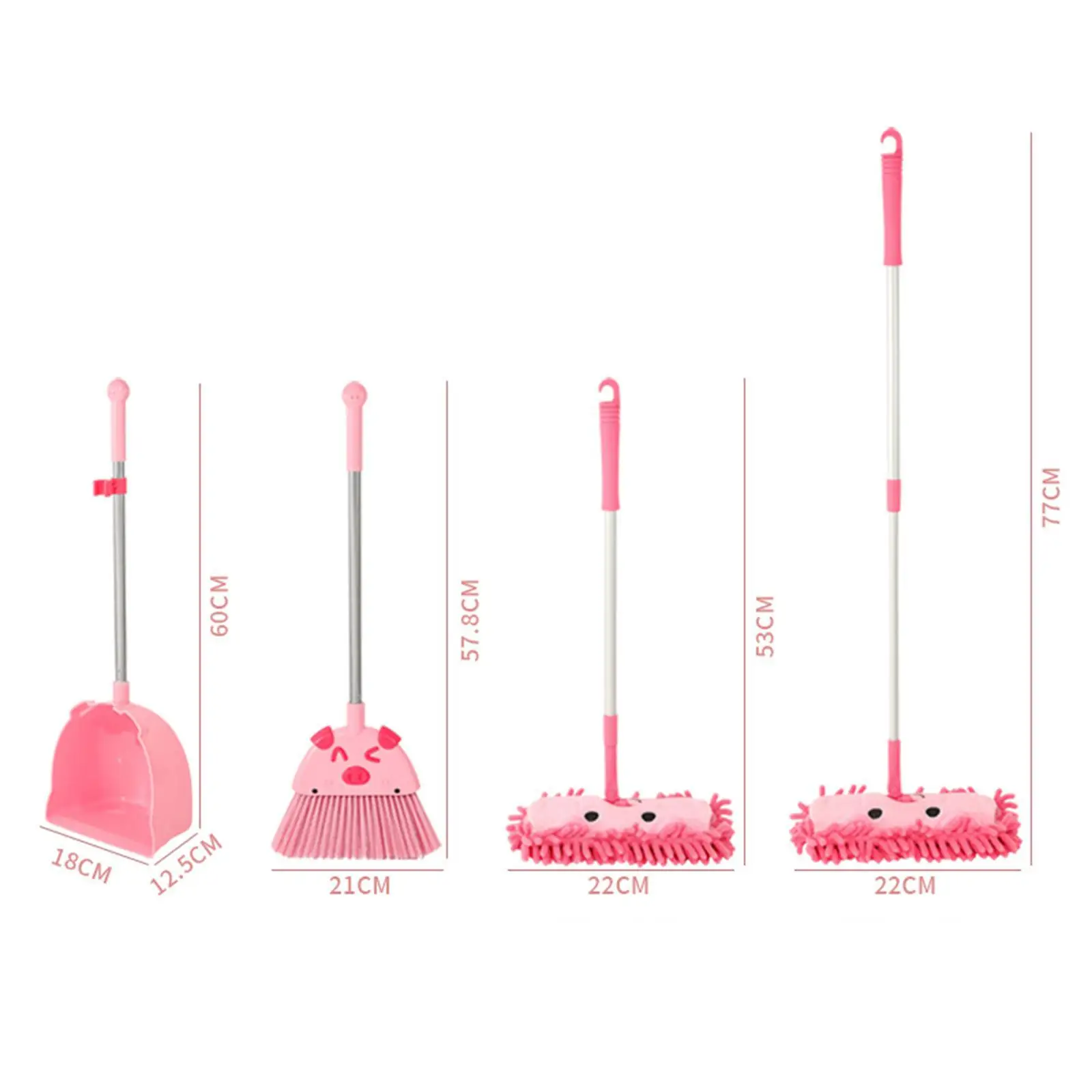 Kids Cleaning Toy Set Toddlers Broom Set Little Housekeeping Helper Set for Kindergarten Preschool 6