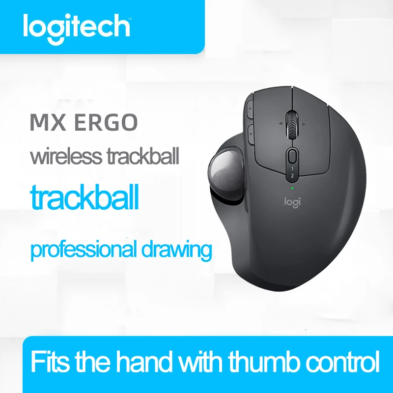 eslogan al exilio Privación Logitech – souris sans fil MX Ergo, Trackball, 2.4G, Bluetooth,  RECHARGEABLE, confort personnalisé, pour ordinateur portable de bureau,  dessin | AliExpress