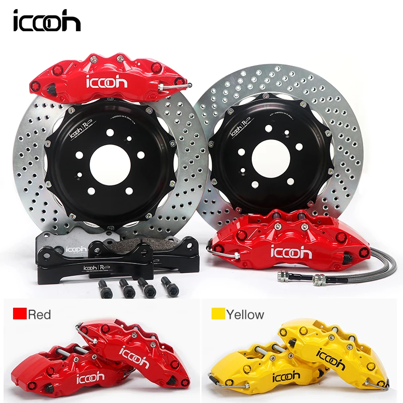 

ICOOH Aluminum Alloy 6 Pot Forged Brake Caliper Kits with 330mm-380mm Curve Disc Rotor for Mazda CX4 CX5