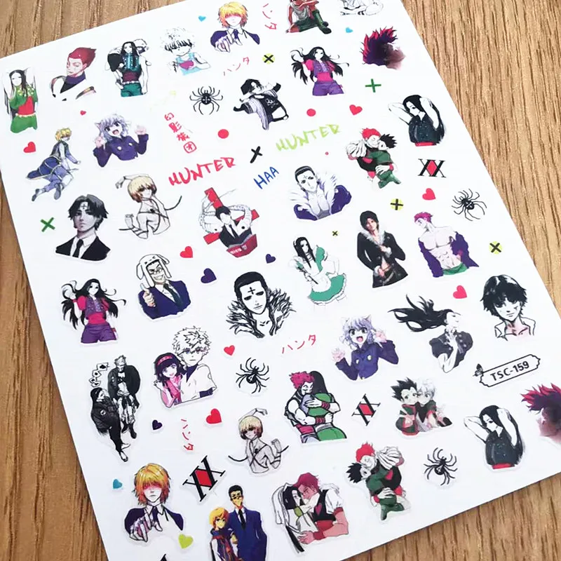 Anime Hunter 3D Design Decal Stamping Back Glue DIY Decoration manicure tools Nail Sticker TSC 159