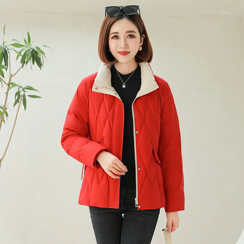 2023 New Women Down Jacket Winter Coat Female Short Parkas Loose Versatile Outwear Given To Philandering Leisure Time Overcoat